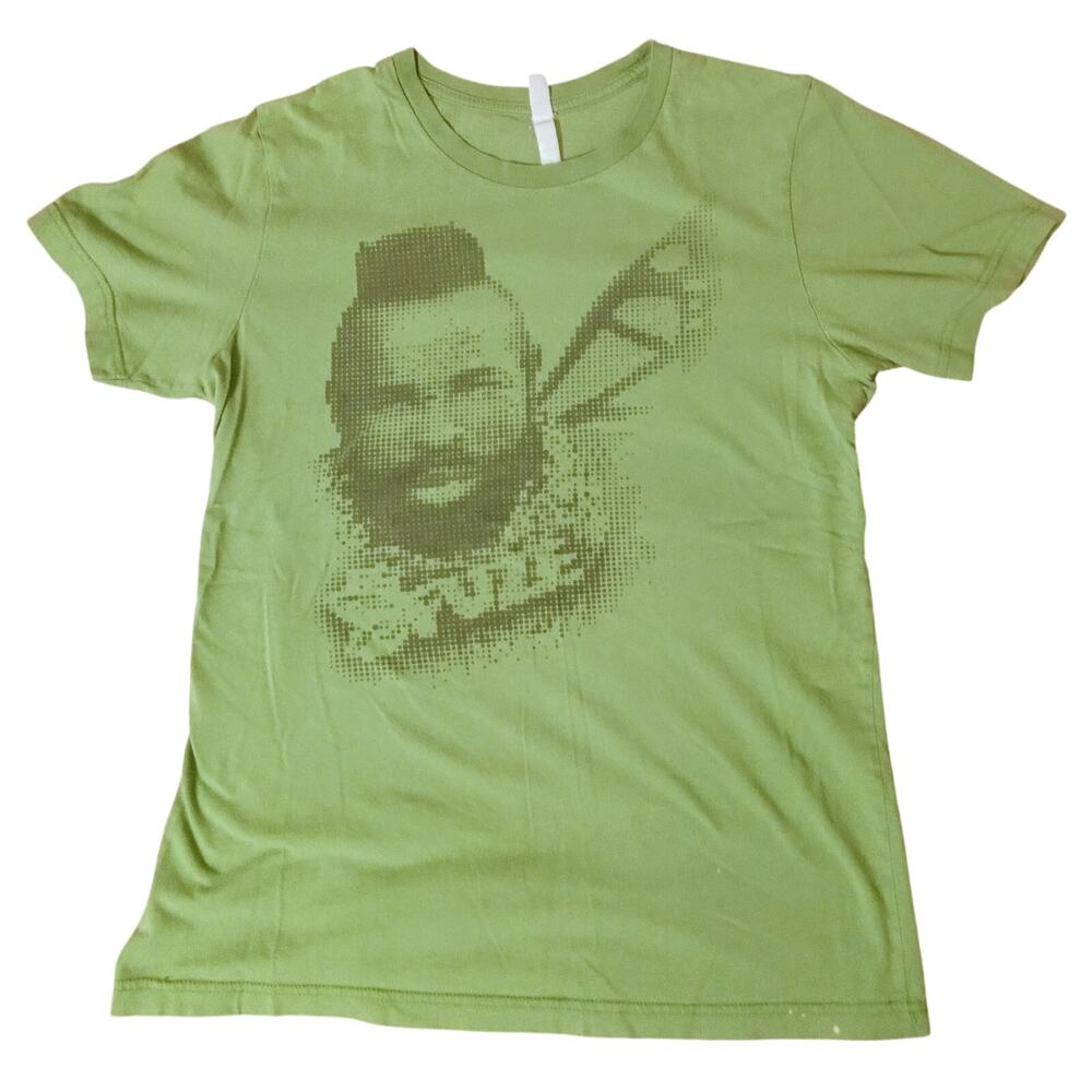 MR. T x Fuze Iced Tea Green 100% Cotton Size T-Shirt Advertising Collectible SZ